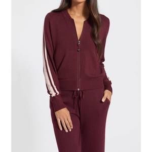 NEW LEIMERE tokyo track jacket in burgundy
